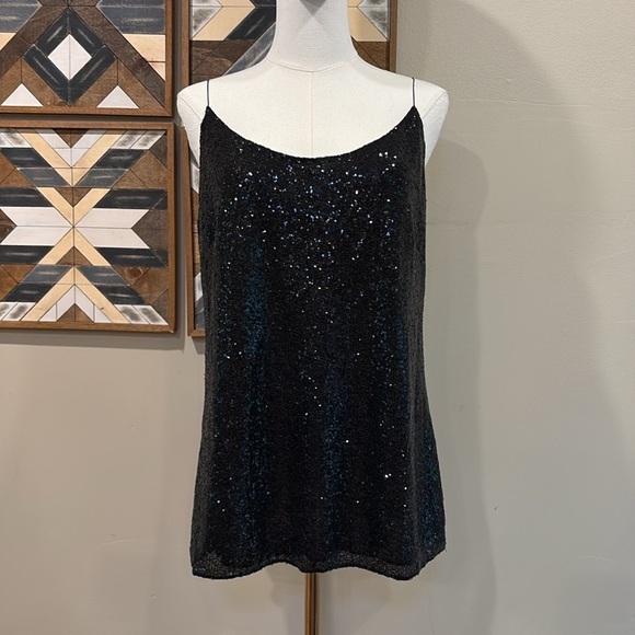 Ralph Lauren Tops - Ralph Lauren Collection Embellished Sequin Tank Top Black 8